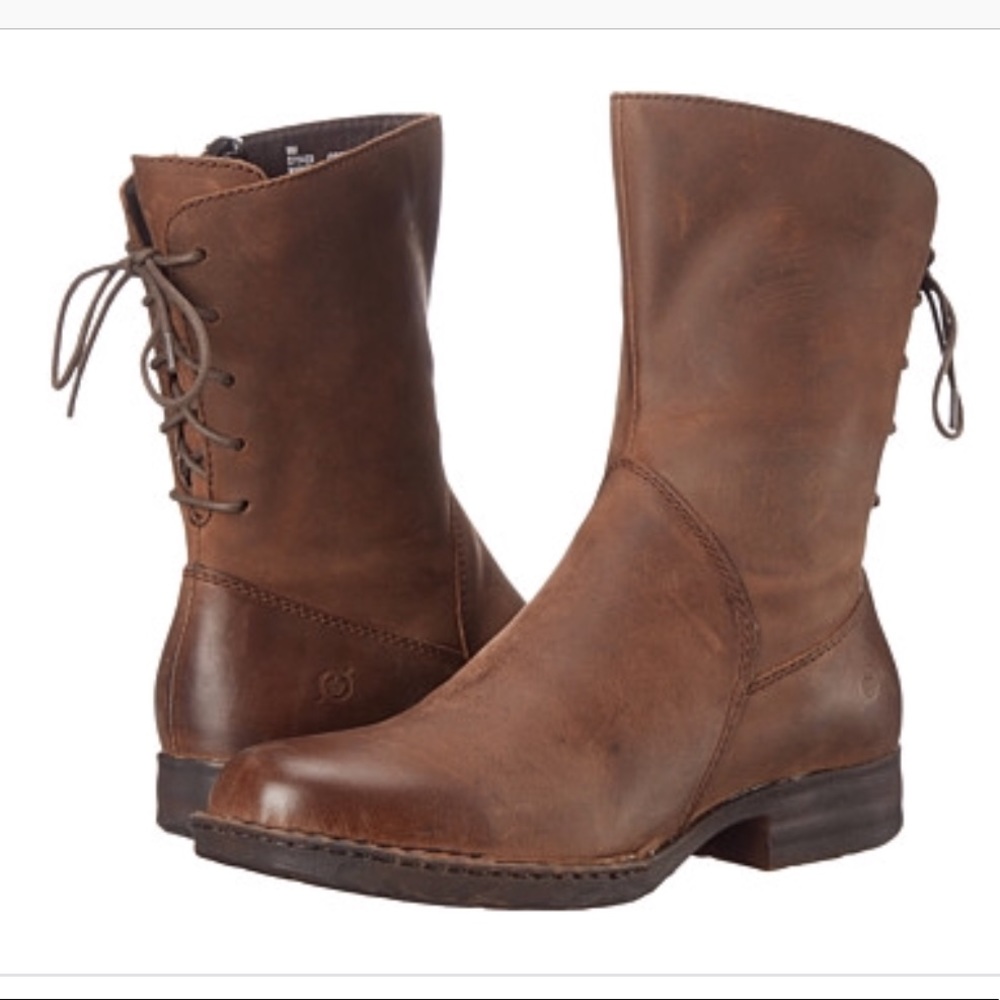 ISO: Born Kierra Lace Back Combat Boots Leather